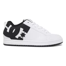 Tenis Dc Shoes Hombre Blanco Negro Court Graffik 300529wlk