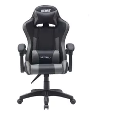 Silla Gamer Beast Negro Con Gris Netmak