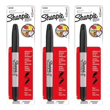 Marcador Permanente Sharpie Doble Punta Negro X 3