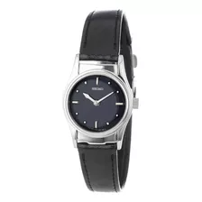 Women's Swl001 Braille Black Leather Strap Watch