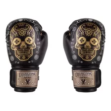 Guantes De Boxeo / Muay Thai / Kick Negro Calavera Mexicanas