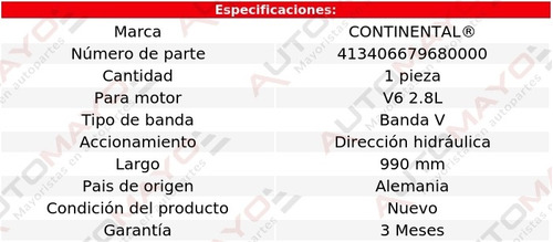 Banda Acc 990 Mm Direccin Hidrulica 760 V6 2.8l 85-90 Foto 4