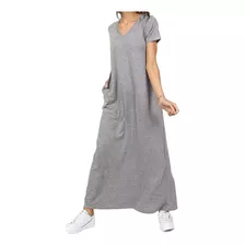 Vestido Mujer Verano Comodos, Modal Largos Casual Moda Largo