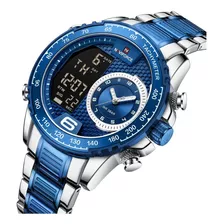 Reloj Hombre Naviforce Casual 9199 Az Dual Display Original