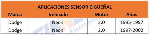 Sensor Cigeal Dodge Neon 2.0 1995 A 2002 Foto 6