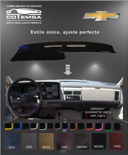 Cubretablero Aut.(colores) Chevrolet Silverado 1992-1994 Cg8 Foto 2