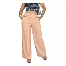 Calça Feminino Alfaiataria Pantalona Duna Com Cintura Alta