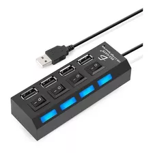 Hub Usb 2.0 4 Puertos Switch Pc Laptop Windows Computadoras