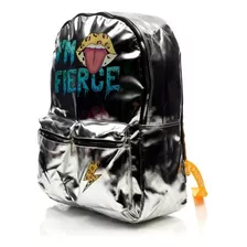 Mochila Original Plata Brillante Los Polinesios I´m Fierce Oficial Nueva