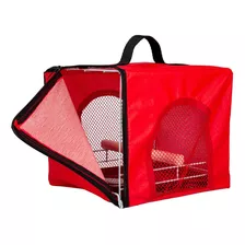 Bolsa Caixa Transporte Calopsita Container Aves Periquito Cor Vermelho