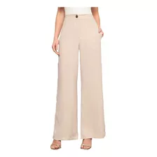 Calça Pantalona Feminina Cintura Alta C Ziper Ref. 15709