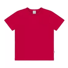 Camisa Vermelha Básica Meia Malha Infantil