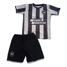 Conjunto Uniforme Infantil Bota-fogo Preto E Branco