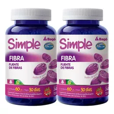 Pack X2 Simple Bagó Fibra 60 Gomas