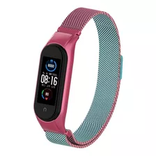 Pulseira Metal Rosa Cyan Para Mi Band 5 E 6, Engate Seguro.