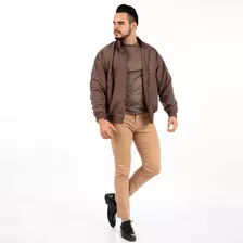 Casaca Legant Hombre Cuello Chino - Marrón M