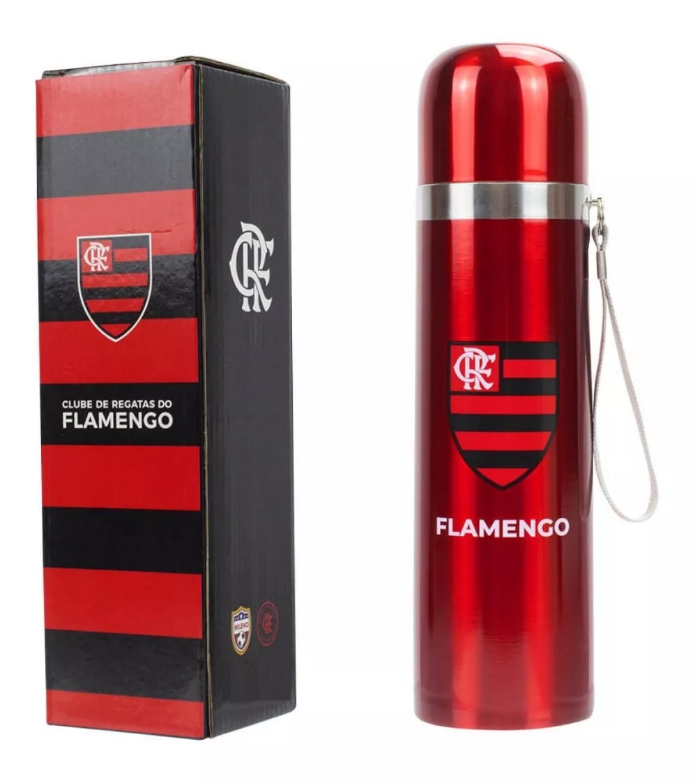 Garrafa Térmica Inox Flamengo Mengão 500ml