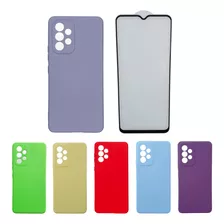 Capa Capinha Case + Película 3d A53 5g Com Veludo Interno