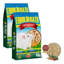 Kit 2 Ração Equilíbrato 900g Biotron Alimento Para Roedores