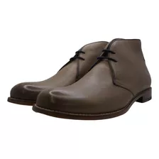 Bota De Piel Nobuck Hombre 3719 Artesanal Agujetas Hecho A M