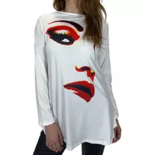 Remera Dama Rocco Red Face Asb-022 -plus Size Del S Al 5xl