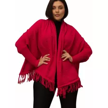 Kimono Inverno Estilo Poncho Lançamento Tricô Feminino