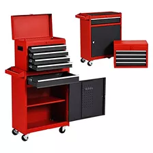 Goplus 5-drawer Rolling Tool Chest, Tool Storage Box, Remova