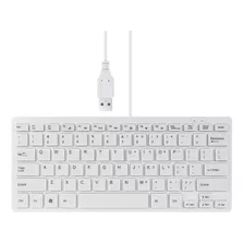 Super Fino Usb 2.0 Mini Multimedia Teclado Com Fio 78 Teclas