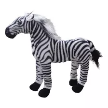 Pelúcia Zebra Zoológico Safari P/ Criança E Bebe 30cm