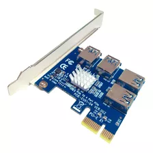 Adaptador Mineria Pcie X1 A 4 Usb Multiplicador Riser Cripto