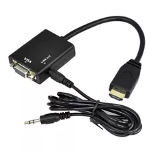 Cabo Conversor Hdmi Para Vga Com Saída De Áudio P2