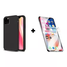 Silicone Case Para iPhone X / Xr / Xs / Xsmax + Hidrogel