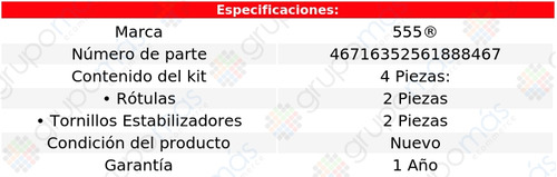 Rtulas + Tornillos (4 Pzas) 555 Sienna 03 A 10 Foto 2