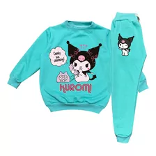 Conjunto Sudadera Kuromi Para Niña