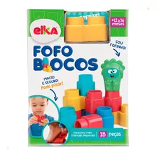 Jogo De Encaixe Coloridos Fofo Bloco Elka - 15 Peças