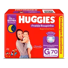 Fraldas Huggies Roupinha Supreme Care G 70 Unidades