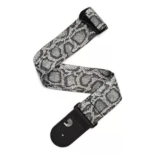 Planet Waves Correa Guitarra Nylon Woven Snake Sk Color Negro Animal Print