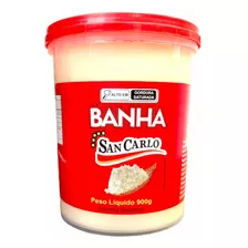 Banha Suína 100% Natural 900g Banha De Porco San Carlo