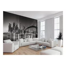 Papel De Parede Cidade Ponte Prédios New York 7,5m² Ncd288