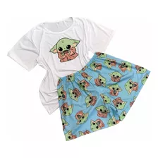 Pijama Corto Baby Yoda Short + Remera