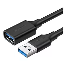 Cable Extension, Usb 3.0(m) A Usb 3.0(h), Ugreen, 3 Metros Color Negro