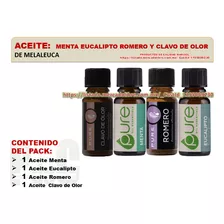 Aceite Originales Melaleuca: Romero, Menta, Eucalipto, Clavo