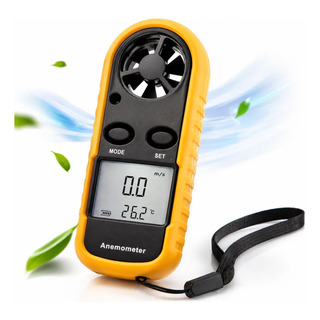 Anemômetro Digital Medidor Velocidade Vento Termômetro Gm816