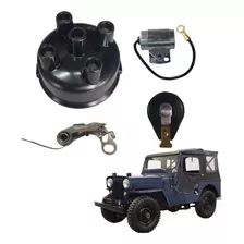 Kit Tampa Platinado Rotor Condensador Jeep Willys 54/58 Cj3b