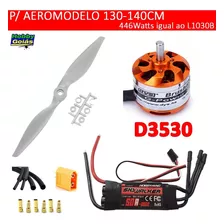Motor D3530 1400kv 446watts + Esc 50a P/ Aero 130-140cm