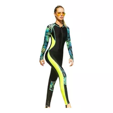 Macacão Lycra Adulto Feminino Mergulho Esporte Aquático Surf