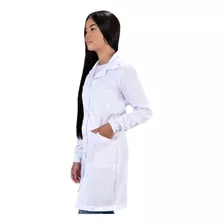 Jaleco Feminino Gabardine Manga Longa Com Bordado Nome+logo