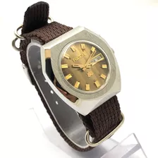 Ricoh Vintage Brown Dial Schockproof 21j 1970 37mm