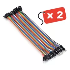 Dupont Jumper Cable Macho - Hembra 40 Piezas 20 Cmts C/u