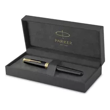 Lapicera Roller Parker Sonnet Negra C/ Clip Bañado En Oro Color De La Tinta Negro Color Del Exterior Negro